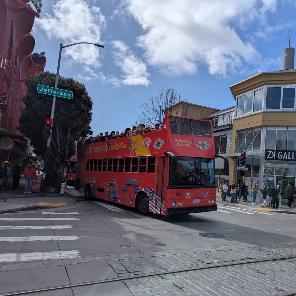Open Top, Hop On Hop Off San Francisco Deluxe Sightseeing Tour Bus